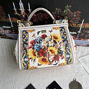 Fortok Dolce & Gabbana Sicily Floral Print Bag 25X20X 12cm - 6