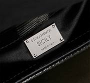 Fortok Dolce & Gabbana Sicily Crystal Embellished Black Bag 14*16*6cm - 6