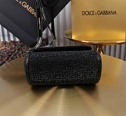 Fortok Dolce & Gabbana Sicily Crystal Embellished Black Bag 14*16*6cm - 2