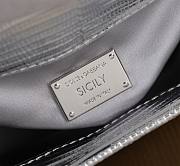 Fortok Dolce & Gabbana Sicily Crystal Embellished Silver Bag 14*16*6cm - 6