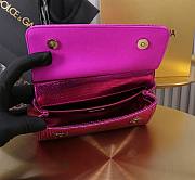 Fortok Dolce & Gabbana Sicily Crystal Embellished Pink Bag 11x18x6cm - 3