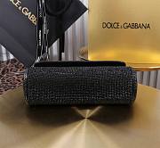 Fortok Dolce & Gabbana Sicily Crystal Embellished Black Bag 11x18x6cm - 6
