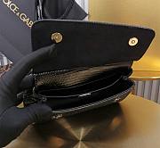 Fortok Dolce & Gabbana Sicily Crystal Embellished Black Bag 11x18x6cm - 5