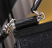 Fortok Dolce & Gabbana Sicily Crystal Embellished Black Bag 11x18x6cm - 2