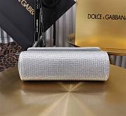 Fortok Dolce & Gabbana Sicily Crystal Embellished Silver Bag 11x18x6cm - 5