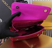 Fortok Dolce & Gabbana Sicily Crystal Embellished Pink Bag 20*16*8cm - 2