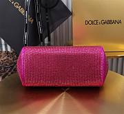 Fortok Dolce & Gabbana Sicily Crystal Embellished Pink Bag 20*16*8cm - 3