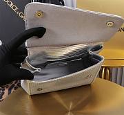 Fortok Dolce & Gabbana Sicily Crystal Embellished Silver Bag 20*16*8cm - 4
