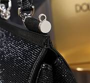 Fortok Dolce & Gabbana Sicily Crystal Embellished Black Bag 20*16*8cm - 3