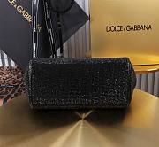 Fortok Dolce & Gabbana Sicily Crystal Embellished Black Bag 20*16*8cm - 4