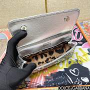 Fortok Dolce & Gabbana Sicily Sequin Embellished Bag Silver 18*11*6cm - 5