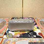 Fortok Dolce & Gabbana Sicily Sequin Embellished Bag Silver 20*16*8cm - 3