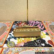 Fortok Dolce & Gabbana Sicily Sequin Embellished Bag Gold 18*11*6cm - 5