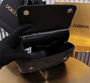 Fortok Dolce & Gabbana Sicily Denim Bag Black 20x16x8cm - 2