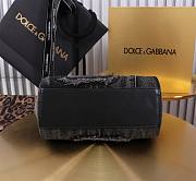 Fortok Dolce & Gabbana Sicily Denim Bag Black 20x16x8cm - 3