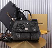 Fortok Dolce & Gabbana Sicily Denim Bag Black 25x20x12cm - 1
