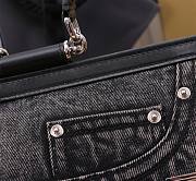 Fortok Dolce & Gabbana Sicily Denim Bag Black 25x20x12cm - 3
