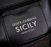 Fortok Dolce & Gabbana Sicily Denim Bag Black 25x20x12cm - 2