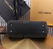 Fortok Dolce & Gabbana Sicily Denim Bag Black 29x18x12cm - 2