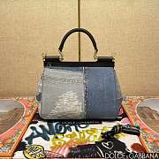Fortok Dolce & Gabbana Sicily Denim Bag 25x20x12cm  - 6