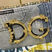 Fortok Dolce and Gabbana Dg Girls Bag In Patchwork Denim Blue 23*17*6.5cm - 4