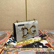 Fortok Dolce and Gabbana Dg Girls Bag In Patchwork Denim 23*17*6.5cm  - 6