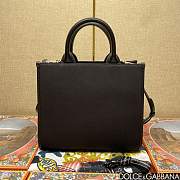 Fortok Dolce & Gabbana DG Daily Rabbit Printed Canvas Shopper Tote Bag in Black 30*14*26cm - 3