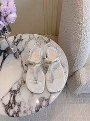 Fortok Christian Louboutin White Sandals Crocodile Patterned  - 1