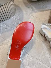 Fortok Christian Louboutin White Sandals Crocodile Patterned  - 2