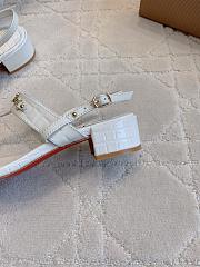 Fortok Christian Louboutin White Sandals Crocodile Patterned  - 3