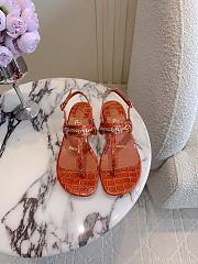 Fortok Christian Louboutin Brown Sandals Crocodile Patterned  - 1