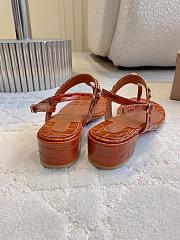 Fortok Christian Louboutin Brown Sandals Crocodile Patterned  - 2