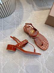 Fortok Christian Louboutin Brown Sandals Crocodile Patterned  - 4