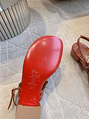 Fortok Christian Louboutin Brown Sandals Crocodile Patterned  - 6