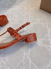 Fortok Christian Louboutin Brown Sandals Crocodile Patterned  - 5