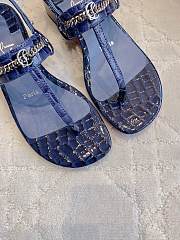 Fortok Christian Louboutin Blue Sandals Crocodile Patterned   - 3