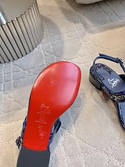 Fortok Christian Louboutin Blue Sandals Crocodile Patterned   - 5