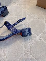 Fortok Christian Louboutin Blue Sandals Crocodile Patterned   - 4