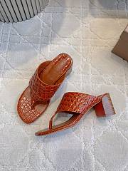 Fortok Christian Louboutin Brown Sandals Crocodile Patterned Heels 7.5cm  - 4