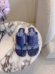 Fortok Christian Louboutin Blue Sandals Crocodile Patterned Heels 7.5cm - 1
