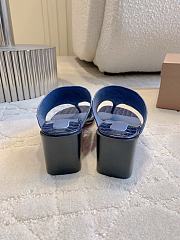 Fortok Christian Louboutin Blue Sandals Crocodile Patterned Heels 7.5cm - 6