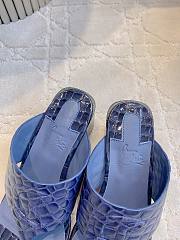 Fortok Christian Louboutin Blue Sandals Crocodile Patterned Heels 7.5cm - 2