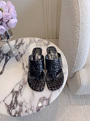 Fortok Christian Louboutin Black Sandals Crocodile Patterned Heels 7.5cm - 1