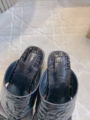 Fortok Christian Louboutin Black Sandals Crocodile Patterned Heels 7.5cm - 6
