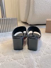 Fortok Christian Louboutin Black Sandals Crocodile Patterned Heels 7.5cm - 4