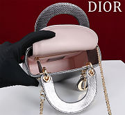 Fortok Dior Lady Dior three-grid snakeskin 17*15*7cm - 6