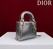 Fortok Dior Lady Dior three-grid snakeskin 17*15*7cm - 5