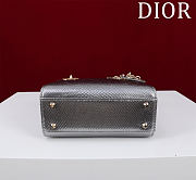 Fortok Dior Lady Dior three-grid snakeskin 17*15*7cm - 4