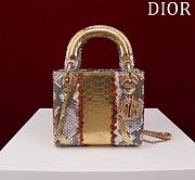 Fortok Dior Lady Dior Mini Bag in Snakeskin 17*15*7cm - 1