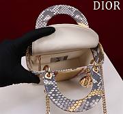 Fortok Dior Lady Dior Mini Bag in Snakeskin 17*15*7cm - 5